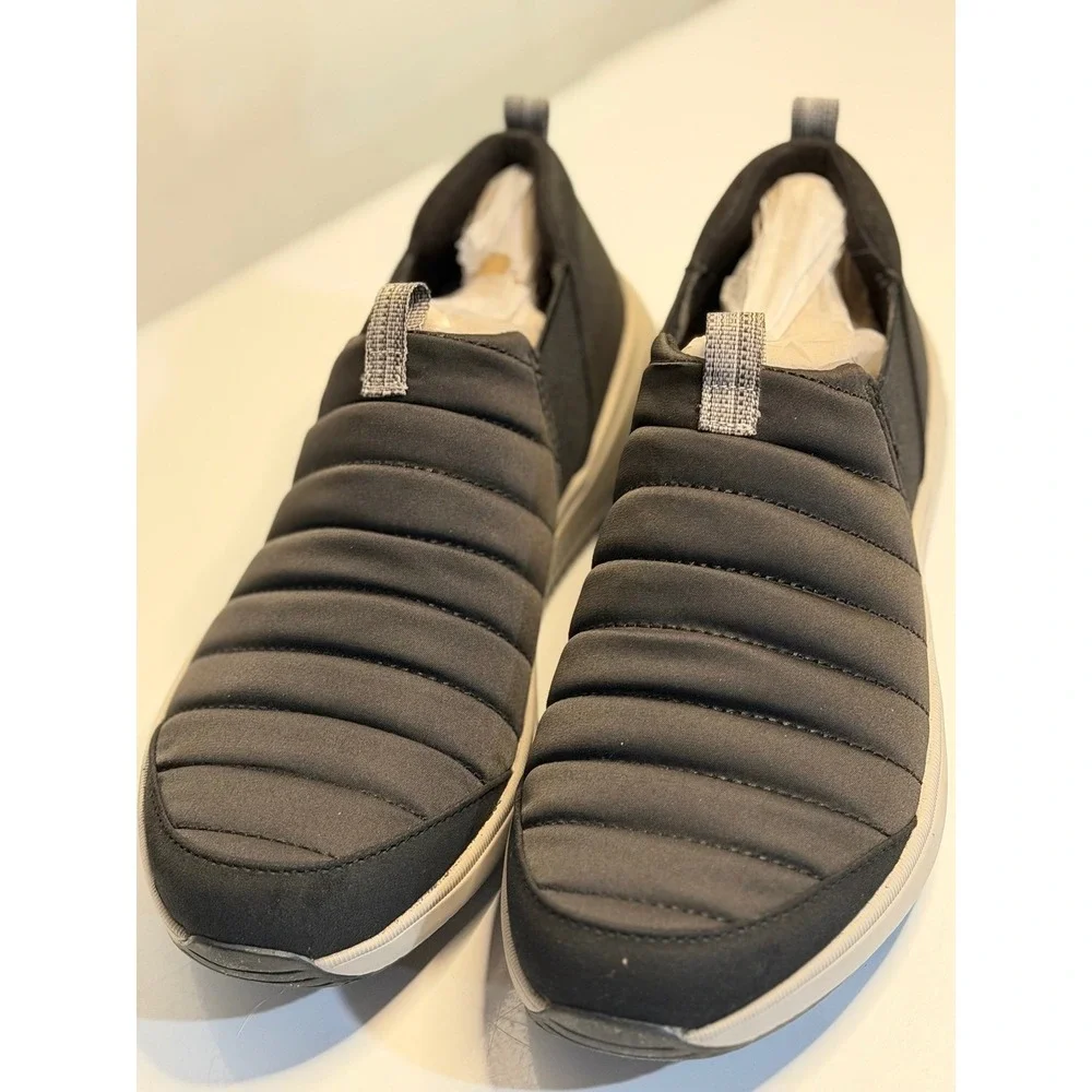Ryka‎ Pursuit Quilted Slip-Ons Black Puffer Walking Sneakers Comfort Shoes 8.5